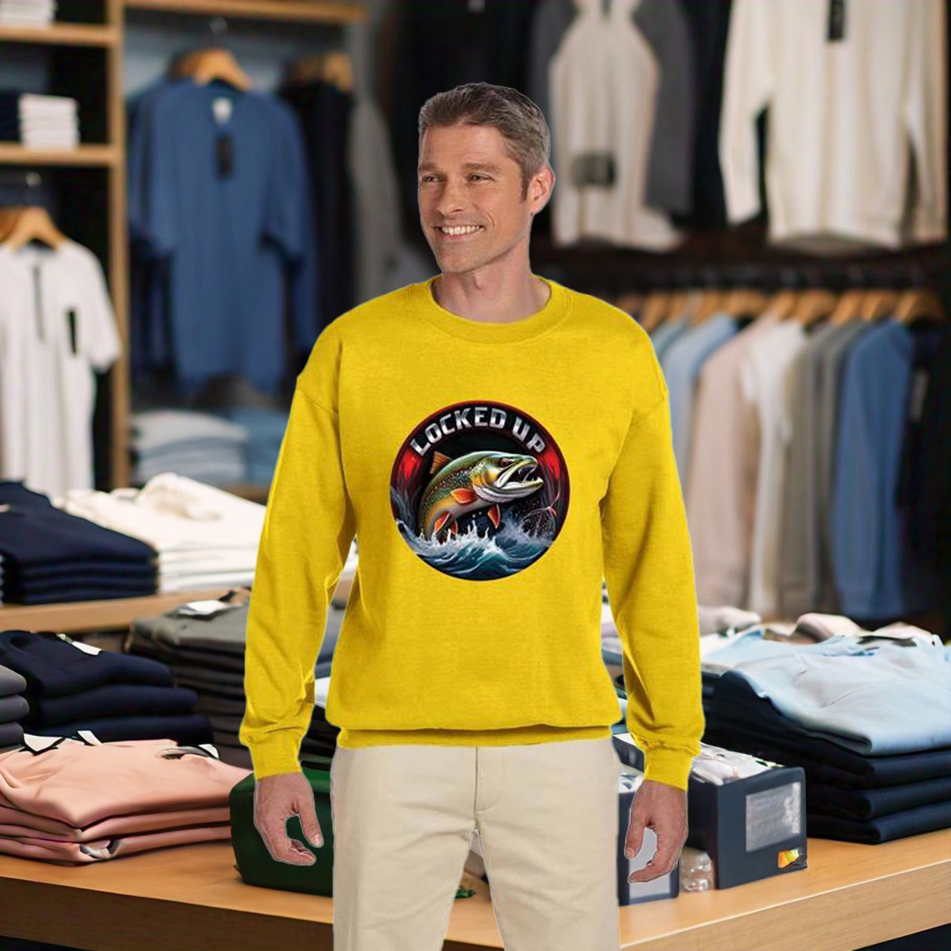 Fins & Floats "Locked Up" Long Sleeve Sweatshirt