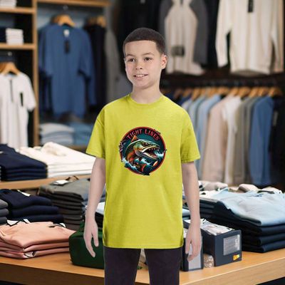 Fins & Floats "Tight Lines" Youth Short Sleeve Shirt