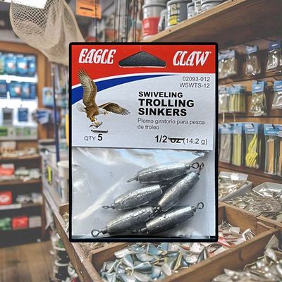 Fins & Floats Eagle Claw Trolling Sinkers