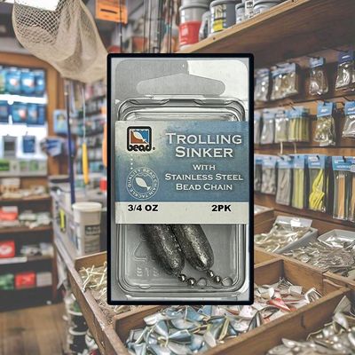 Fins &  Floats Trolling Sinkers with Beaded Chain 3/4oz