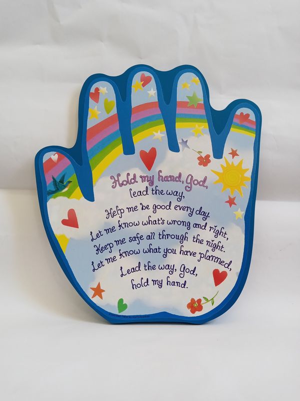Hold My Hand Shaped Plaque for Children