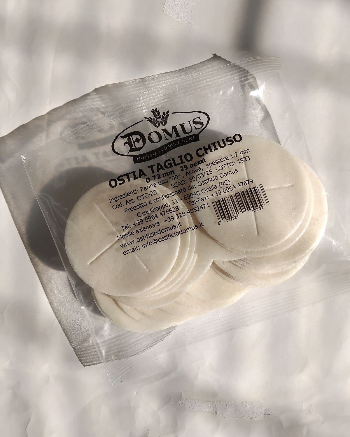 Medium Altar Bread 25 per pack