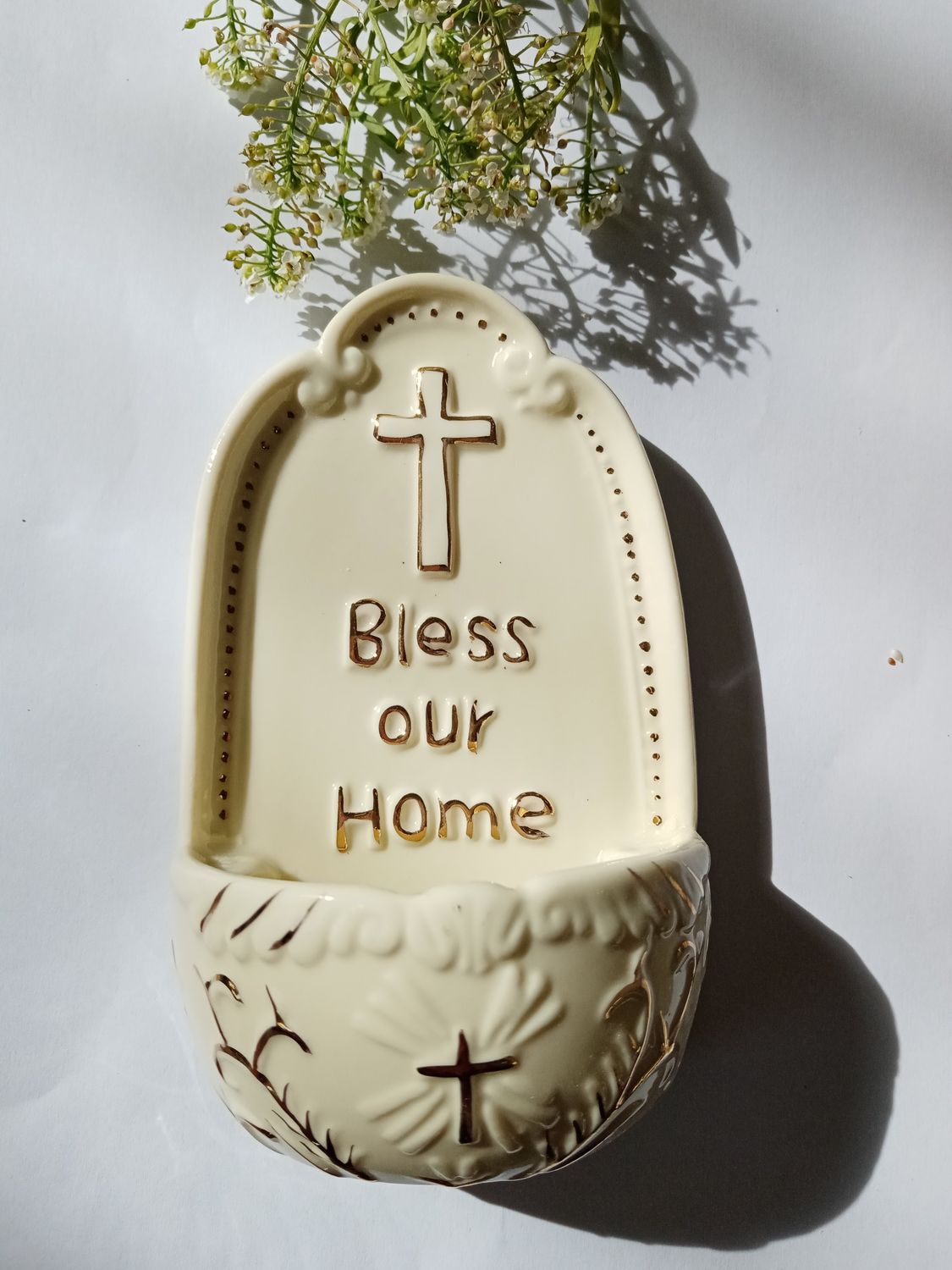 Porcelain Holy Water Font