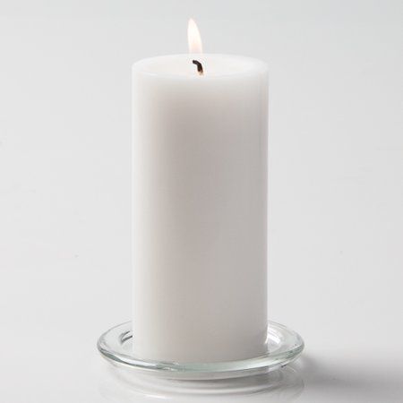 White Pillar Candle 6.5x18cm