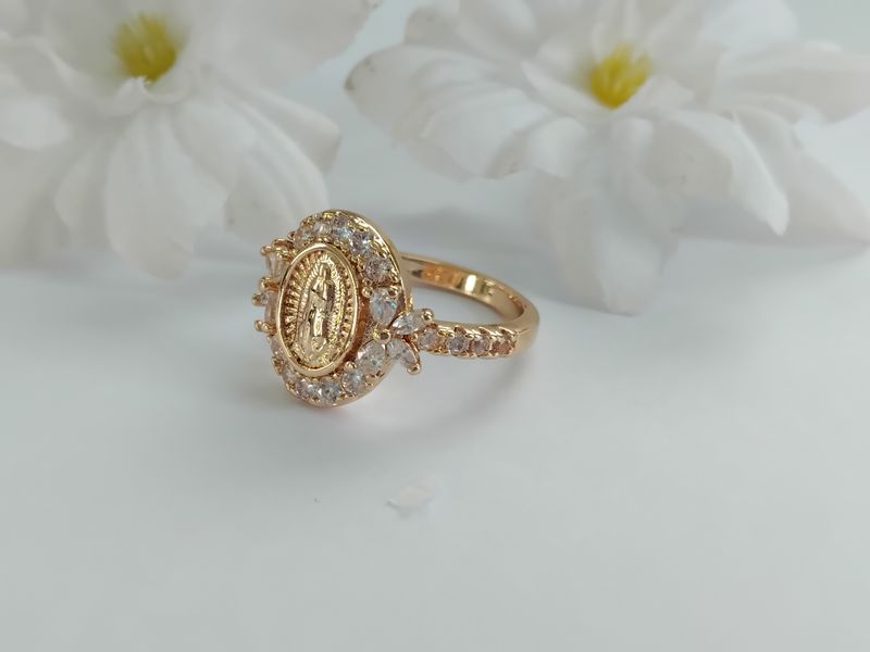 Gold Plated Stainless Steel Mary Ring
