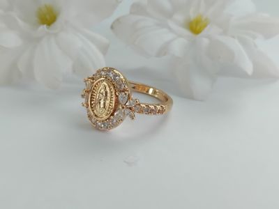 Gold Plated Stainless Steel Mary Ring