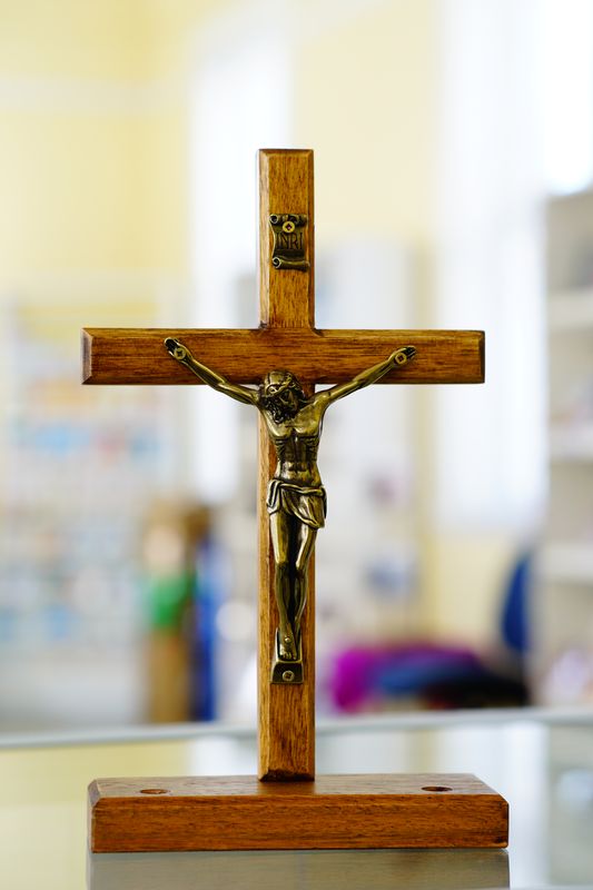 Darkwood Crucifix candle holders