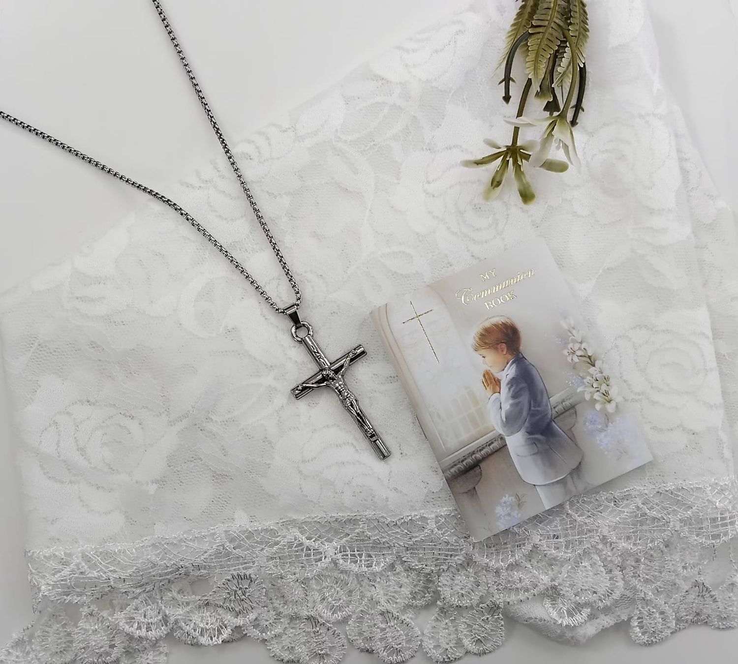 Crucifix and Mass Book Gift Set