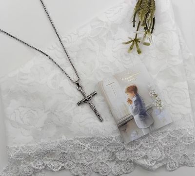 Crucifix and Mass Book Gift Set