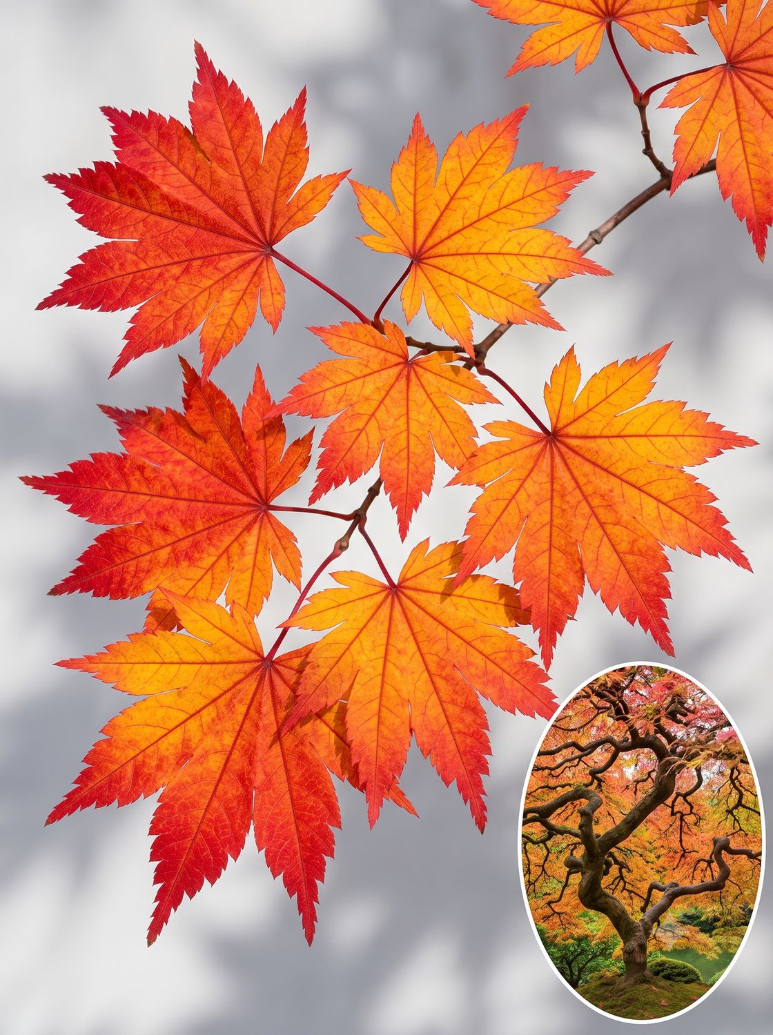 Arțar japonez Vitifolium altoit (Acer japonicum): frunze mari, rotunjite, cu culori de toamnă spectaculoase. Rezistent la fri
