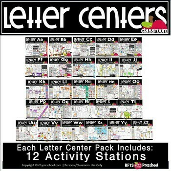 A to Z LETTER CENTER ACTIVITY PACKS (26 Letter Bundle) A to Z LETTER CENTER ACTIVITY PACKS (26 Letter Bundle)