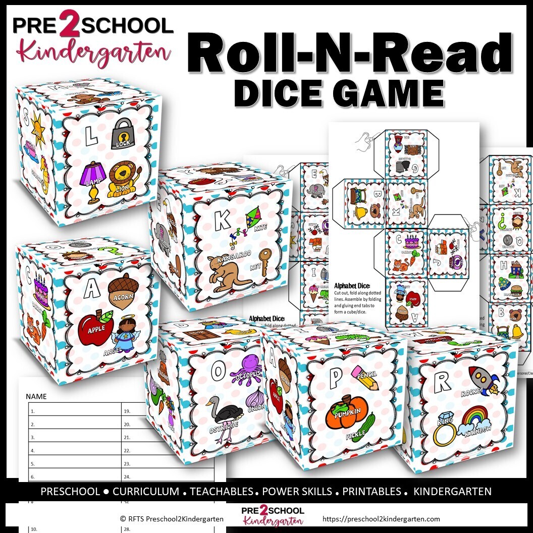 ALPHABET ROLL AND READ THE DICE