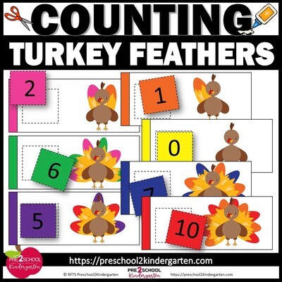 THANKSGIVING  COUNTING TURKEY FEATHERS