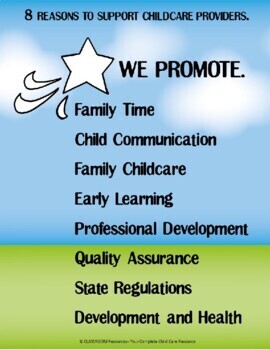 8-REASONS TO SUPPORT DAYCARE-CHILDCARE PROVIDERS - PARENT BOARD POSTER