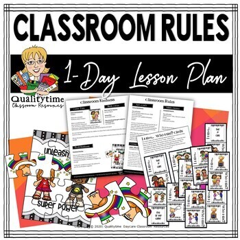 CLASSROOM RULES 1-DAY LESSON Preschool Pre-K Kindergarten Curriculum