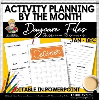 MONTHLY ACTIVITY PLANNER FORMS EDITABLE POWERPOINT