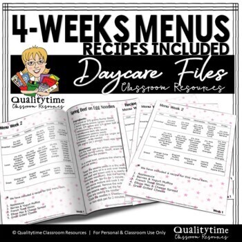 ​4-Weeks of Menus with Recipes.