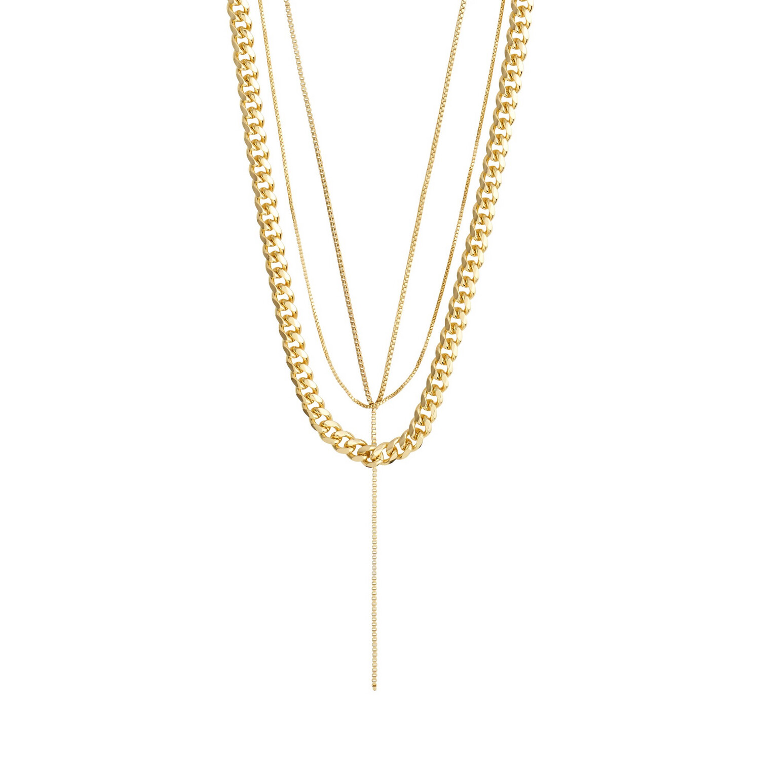 Create Recycled 3-in-1 Necklace Gold Plated