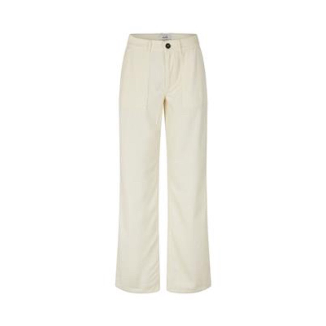 Taila White Corduroy Pants