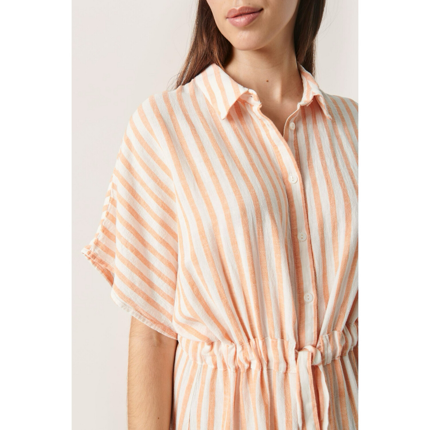 Giselle Tangerine Stripe Dress