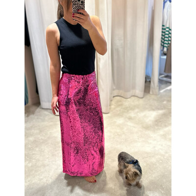Omina Ankle Sequins Pink Skirt