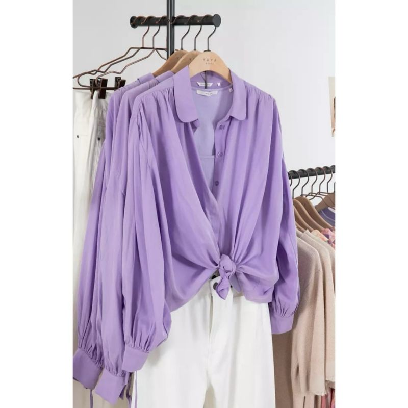 Bougainvillea Purple Oversized Blouse