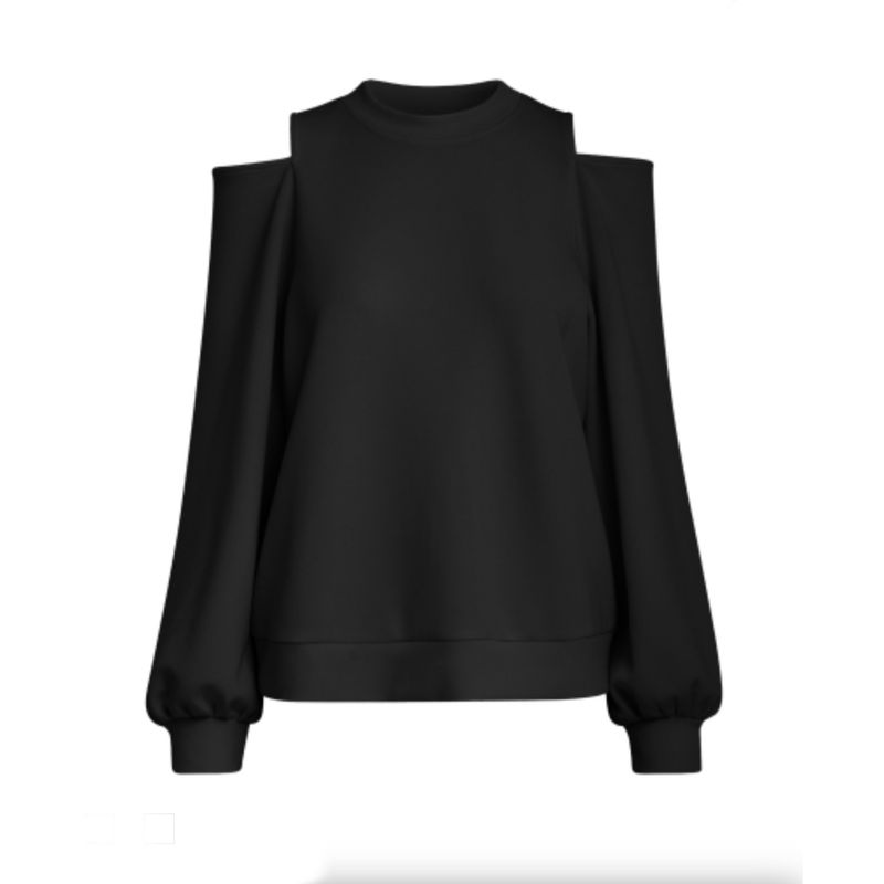 Dicette open shoulder blouse black