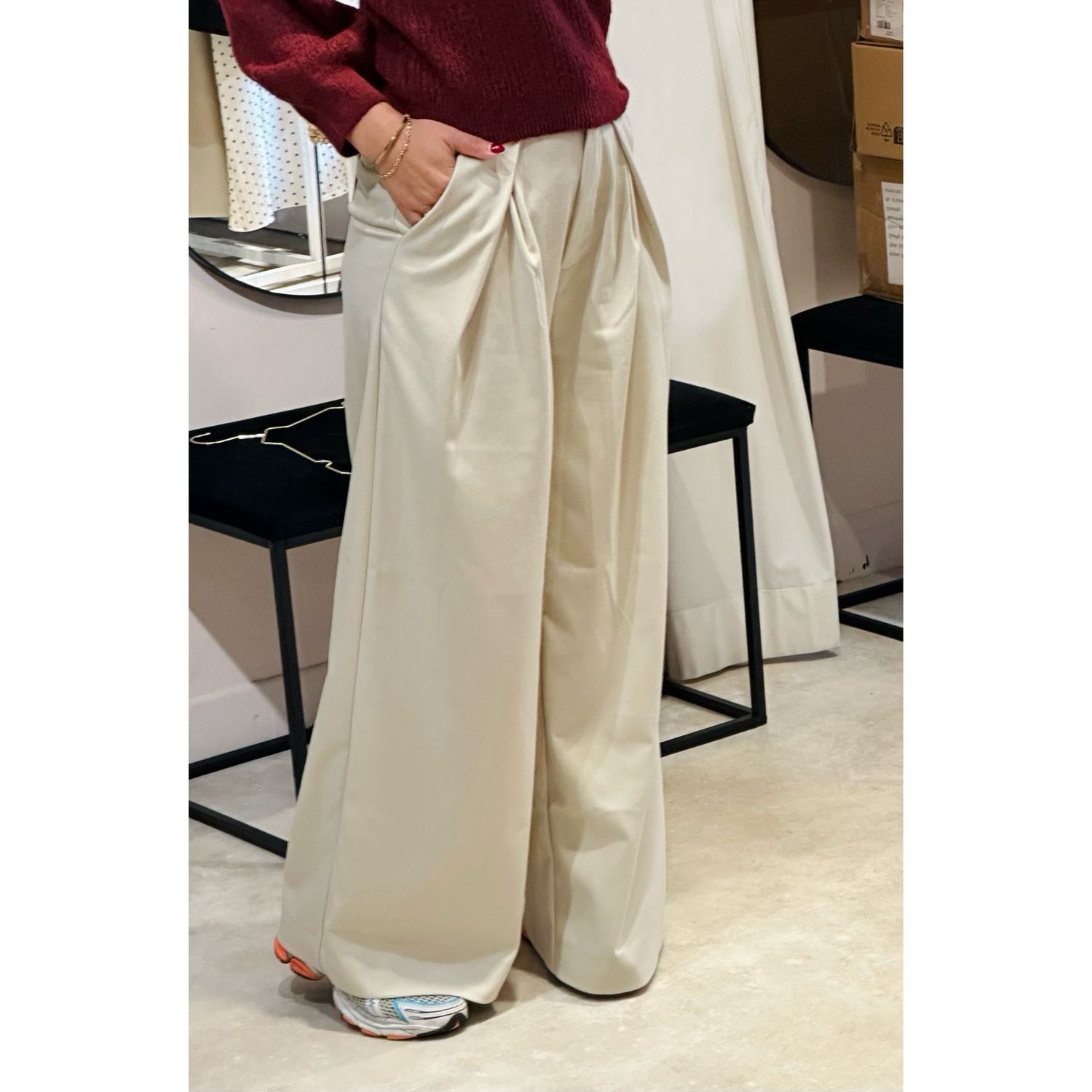 Luka high waist light birch pant