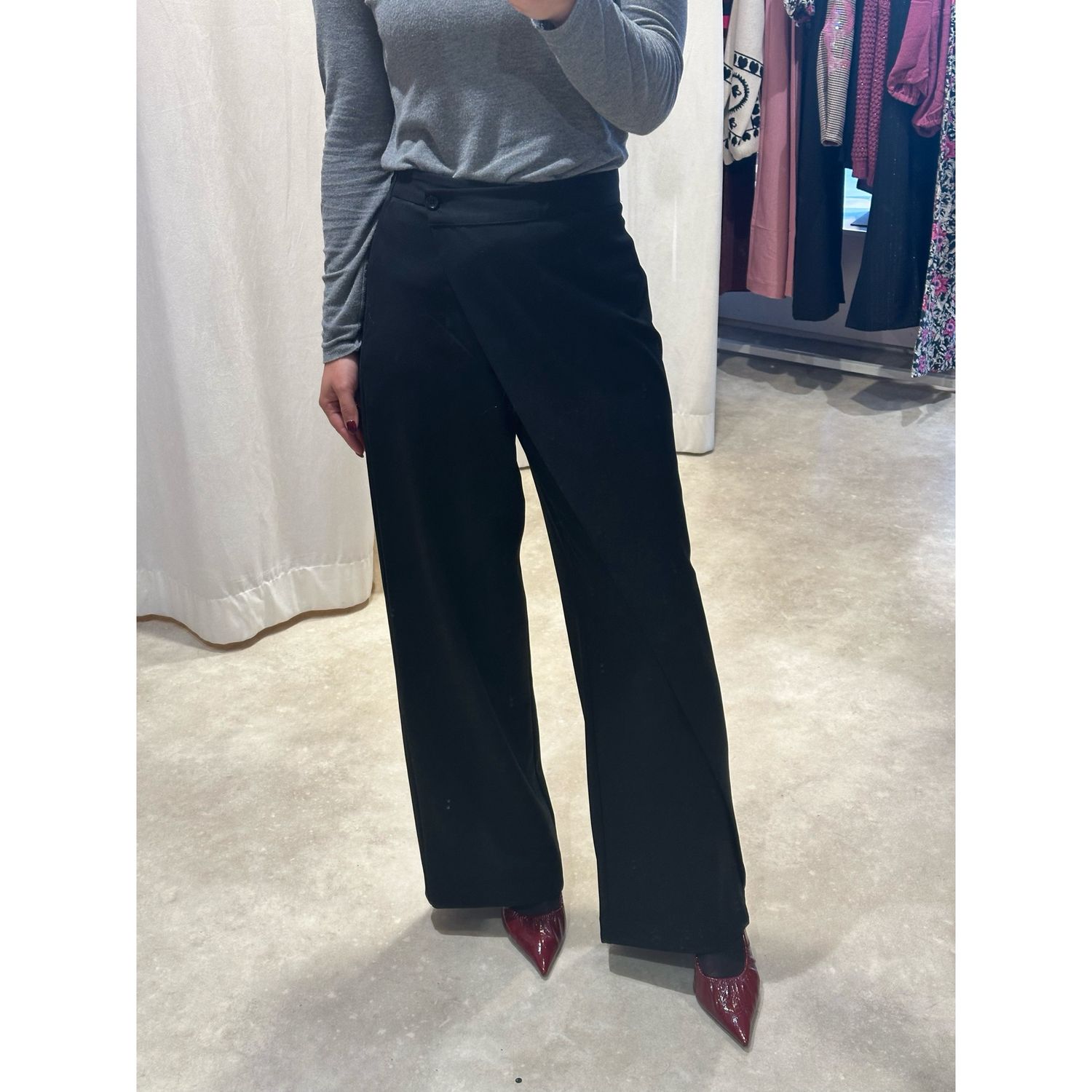 Hedi wide pant black