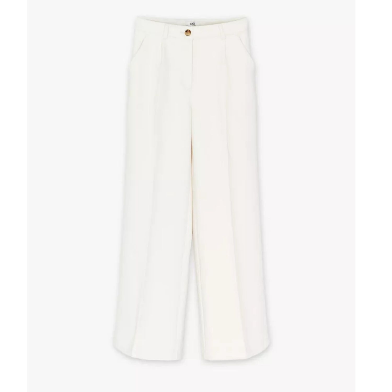 Roda witte geklede broek