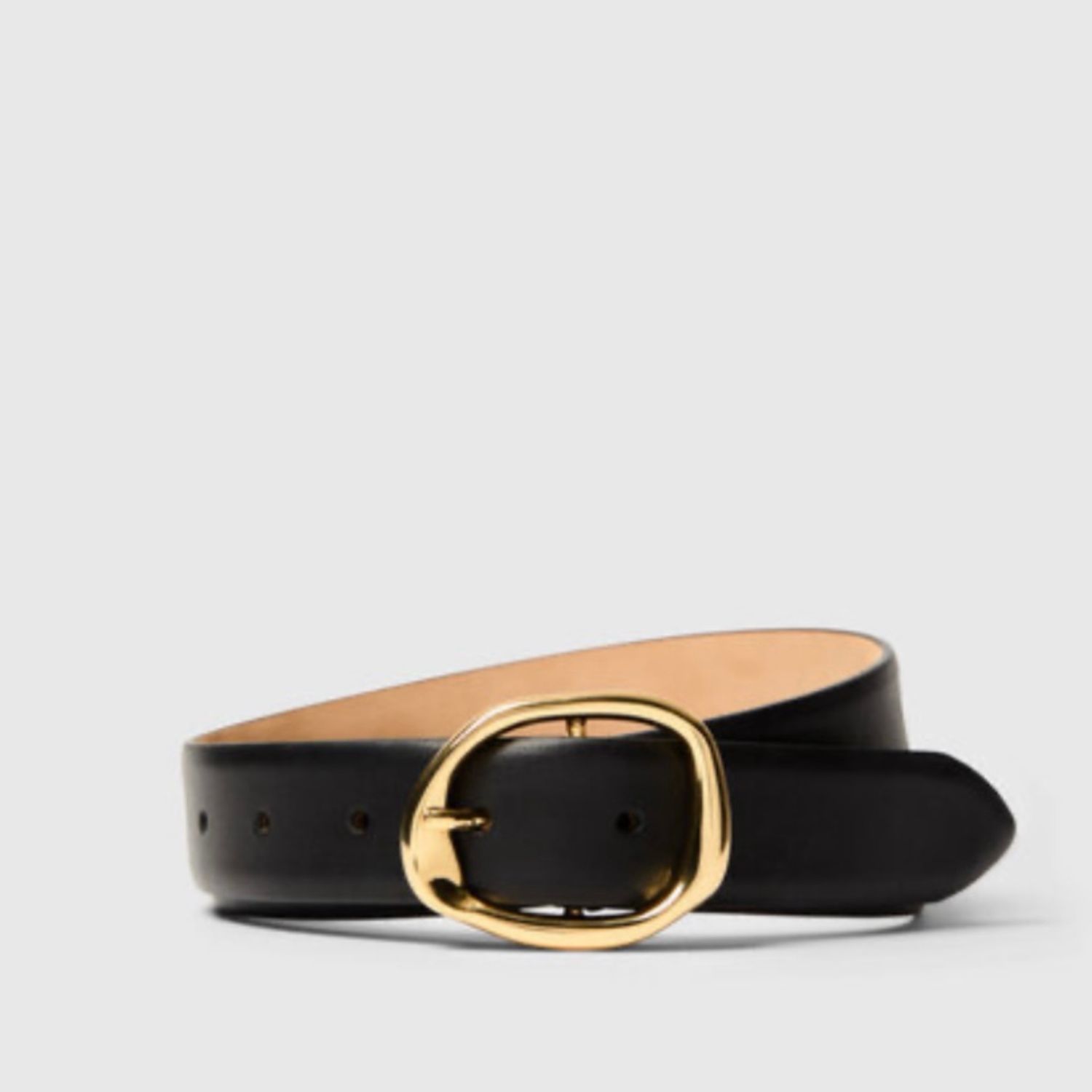 Feline leather belt black