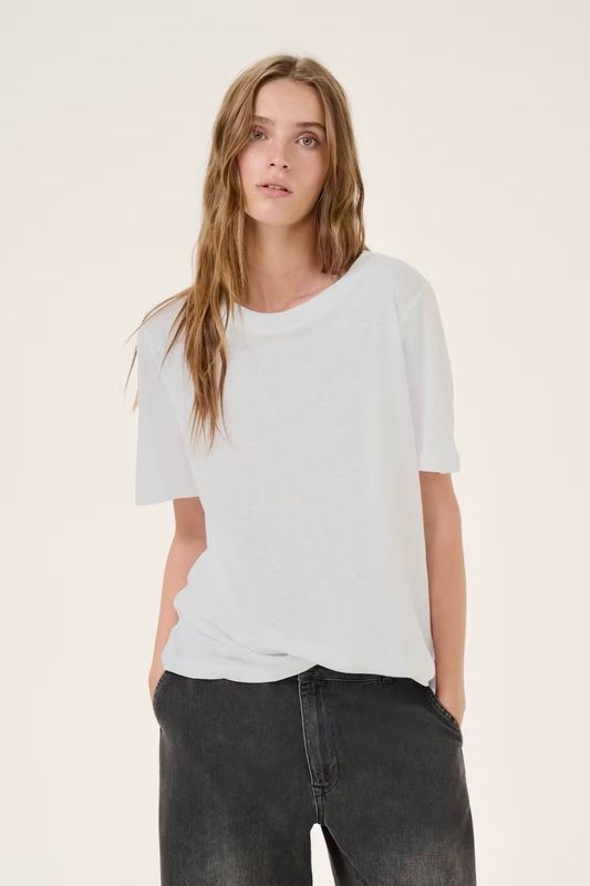 Lisa linnen tee bright white