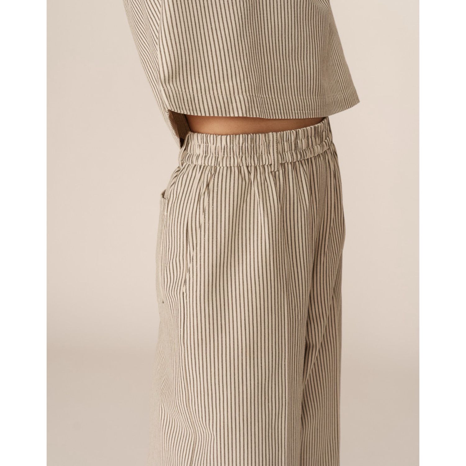 Patine ecru pant stripe