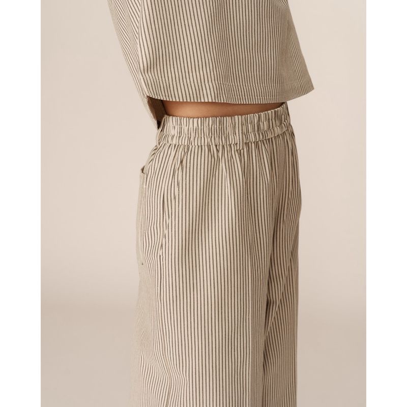 Patine ecru pant stripe