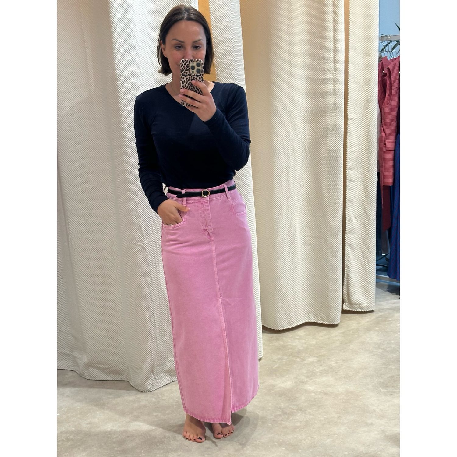 Sketchy jeans rok pink purple