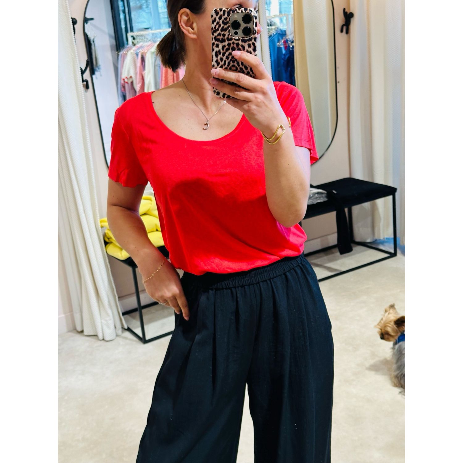 Sophie tee poppy red