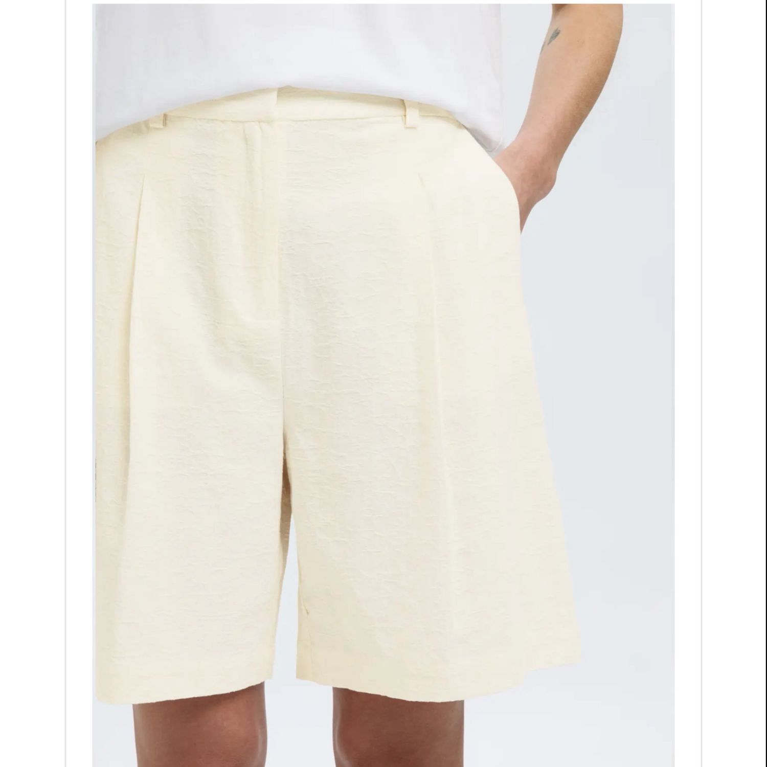 Mette jacquard short snow white