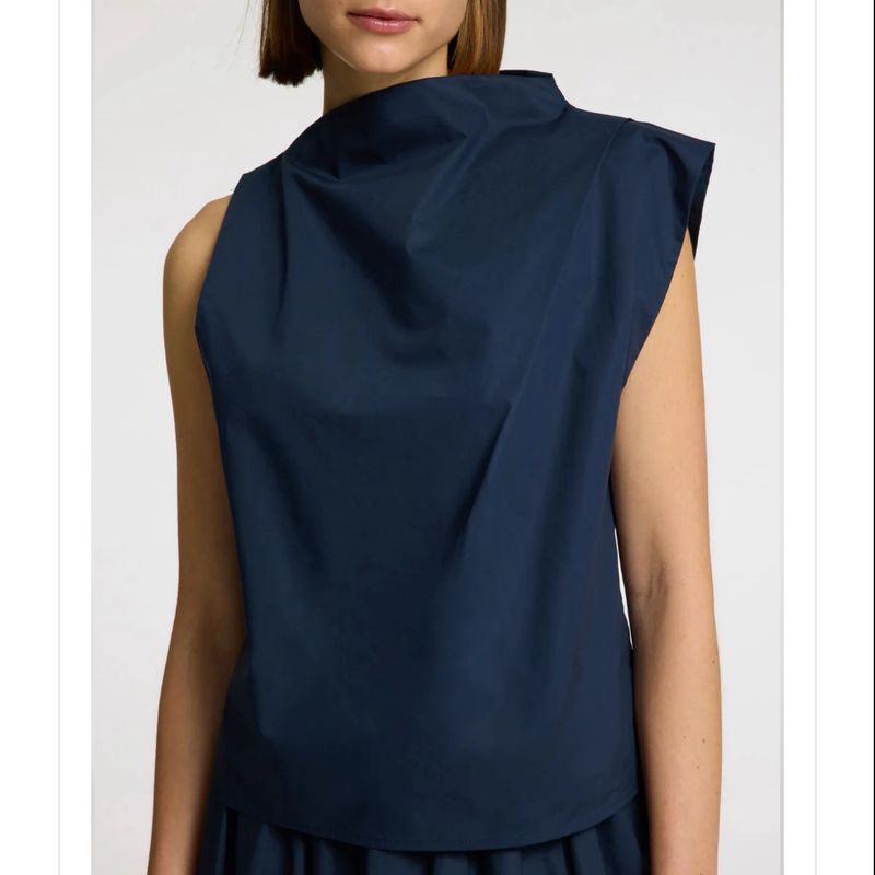 Aster marine blue top