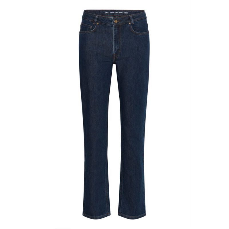 Isa high straight dark blue jeans