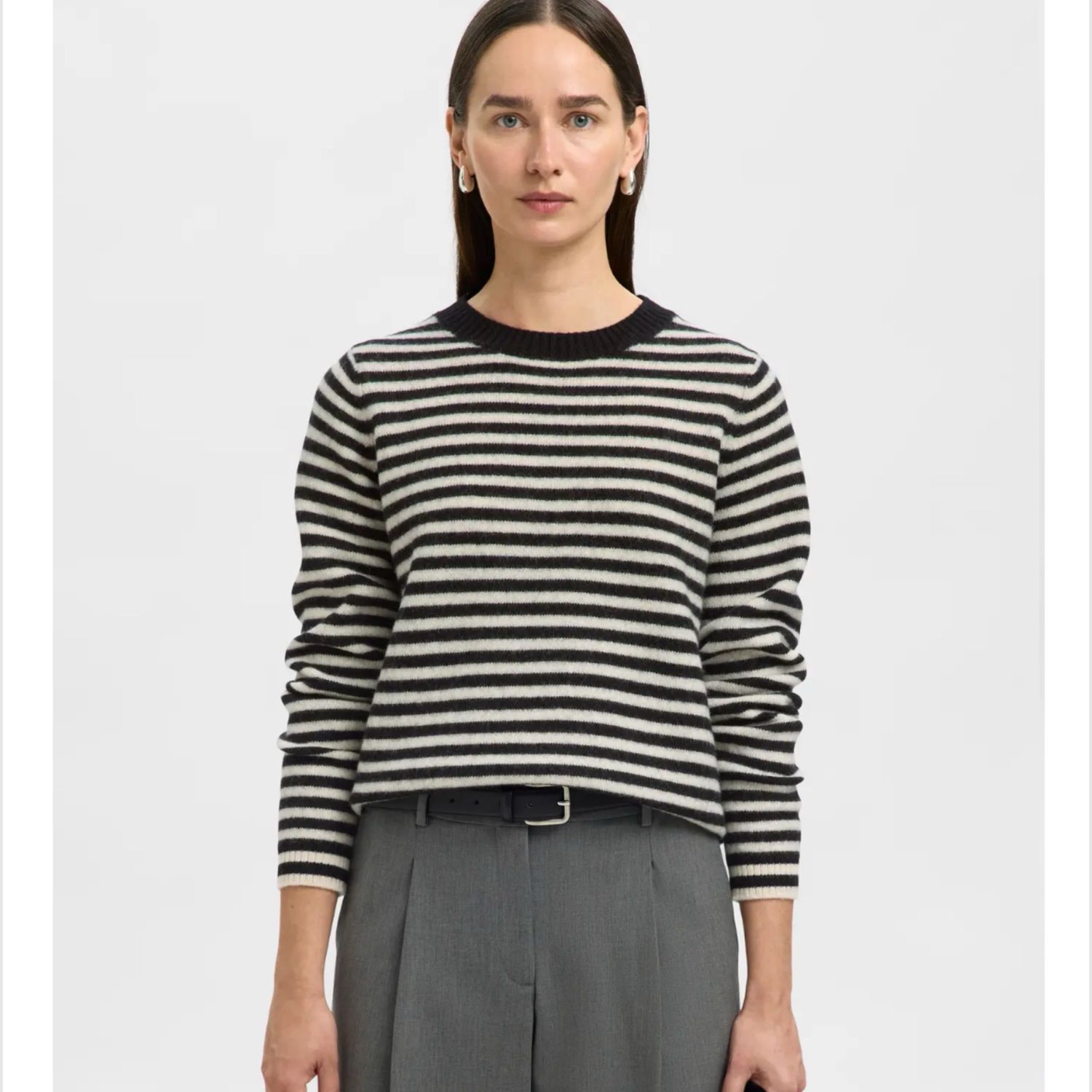 SLFANA LS KNIT WOOL O-NECK NOOS