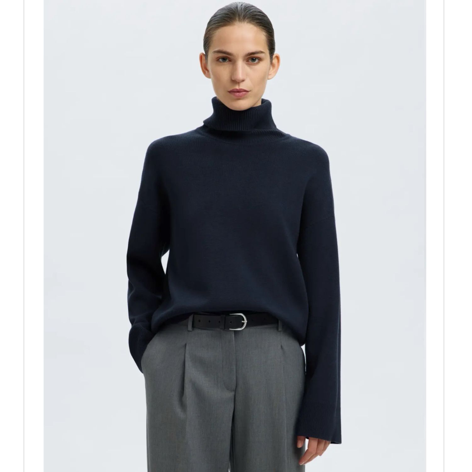 SLFKAMMA LS KNIT ROLL NECK NOOS