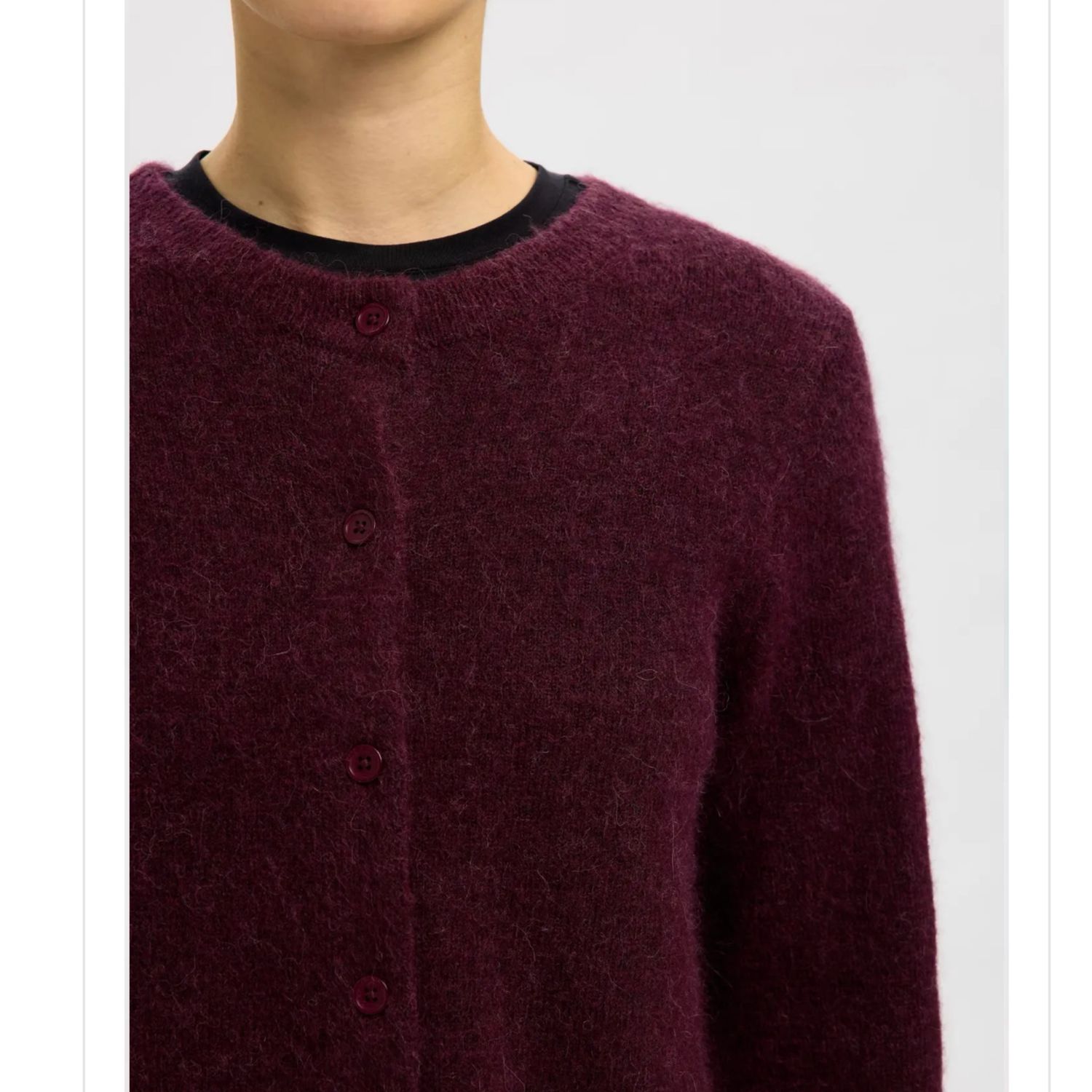 SLFLULU NEW LS KNIT CARDIGAN NOOS Burgundy