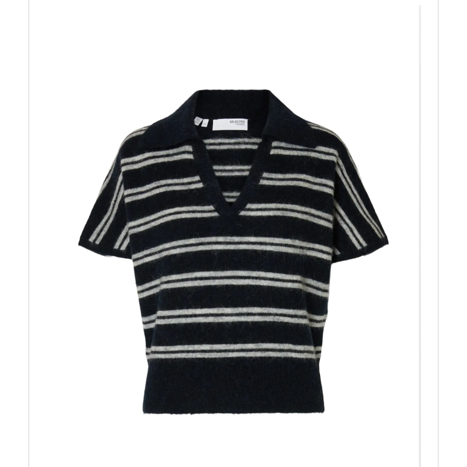 SLFLULU SS KNIT POLO Dark Sapphire