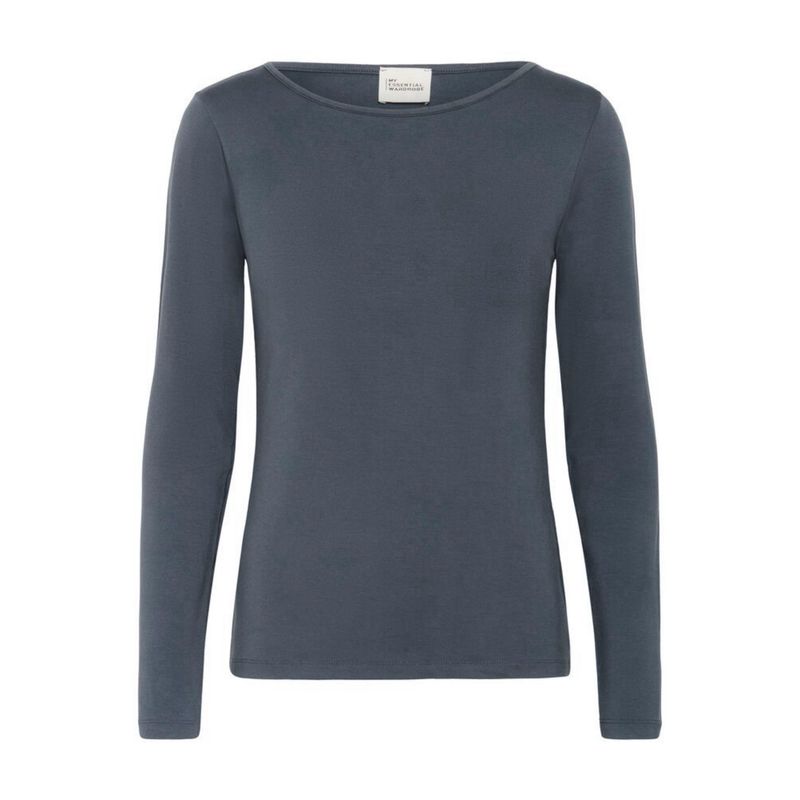 Vista boat neck blouse dark slate