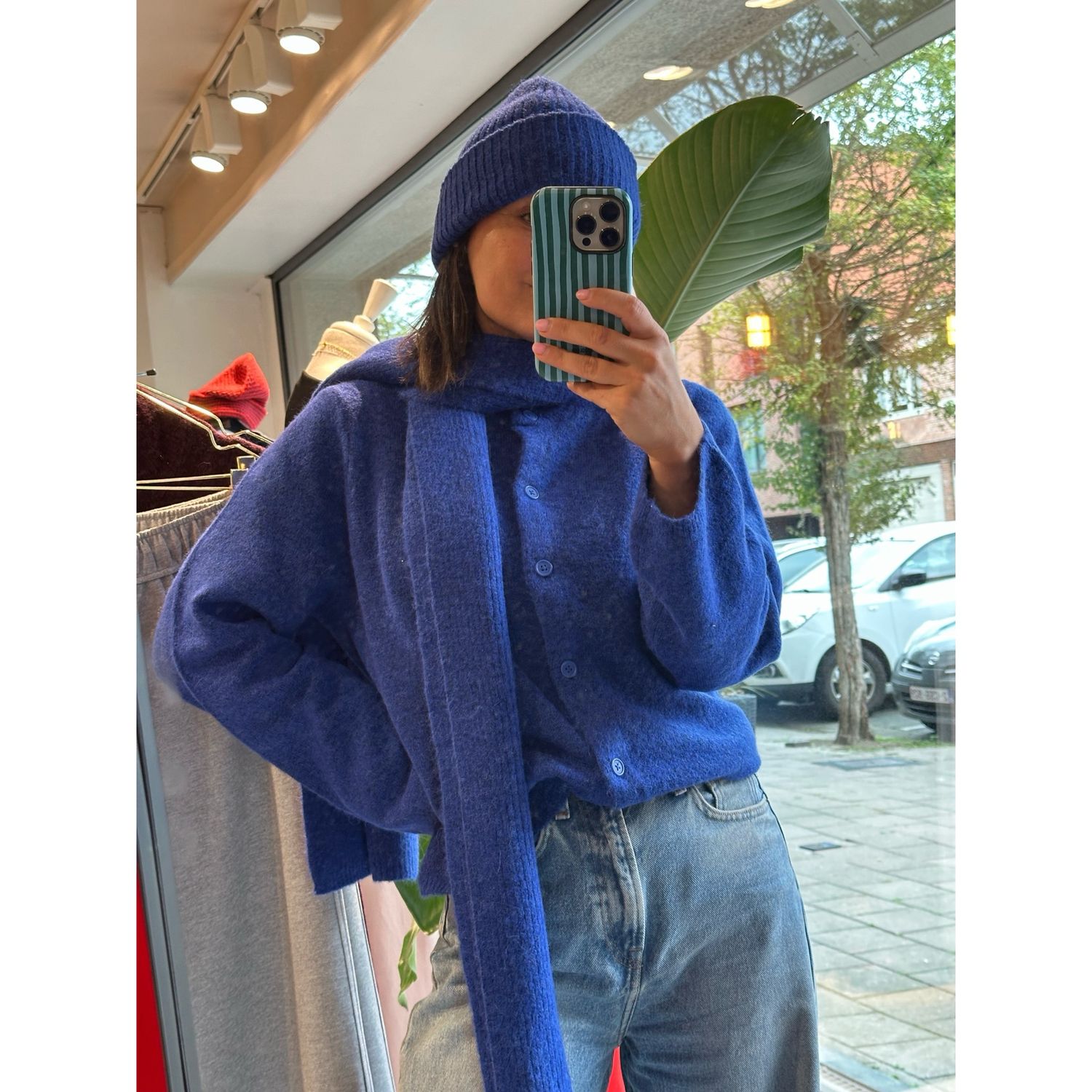 SLFLULU NEW LS KNIT CARDIGAN NOOS Dazzling Blue