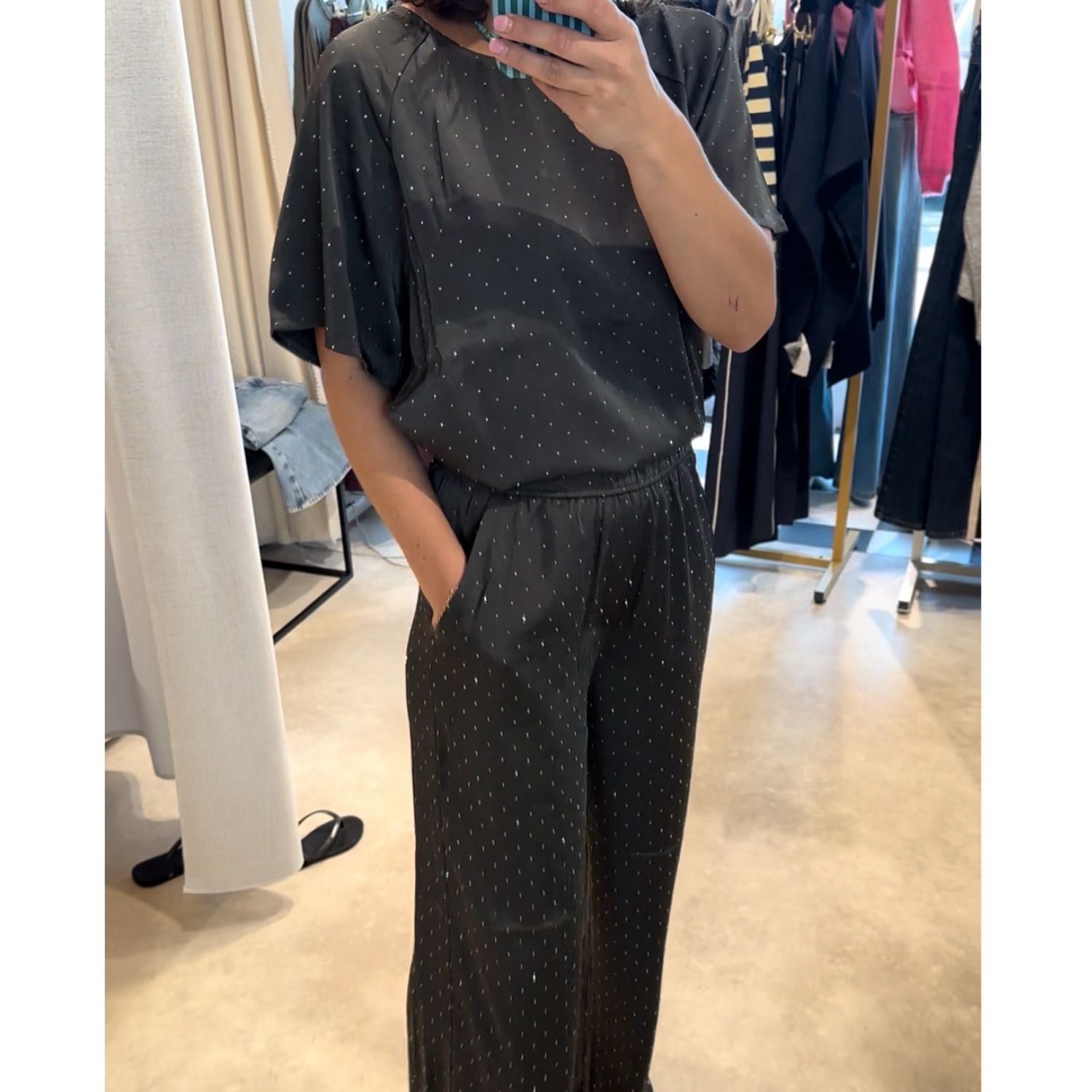 Damik top dark green