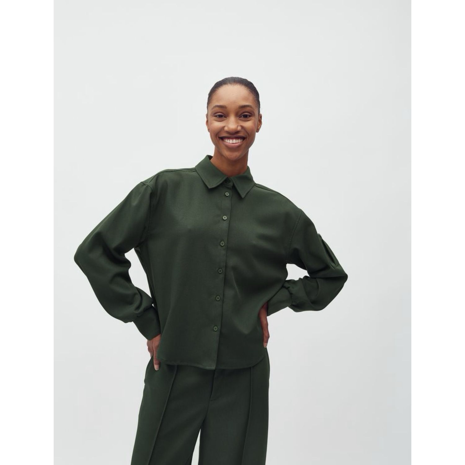 Cammia pine green blouse