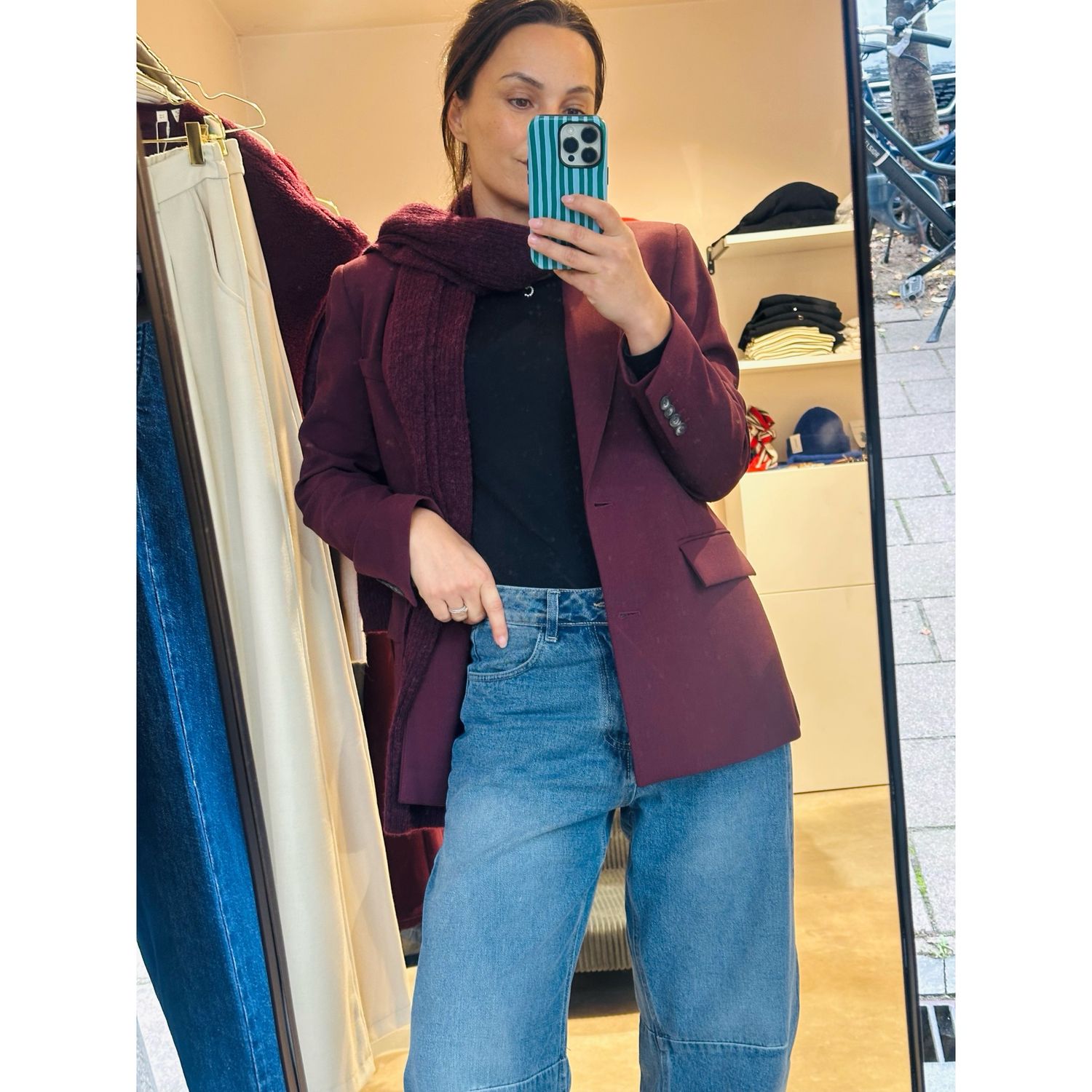Rita classic blazer bordeaux