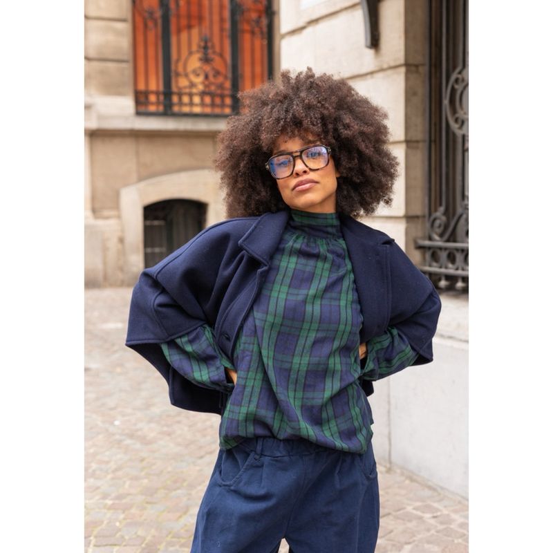 Top lon green carreaux