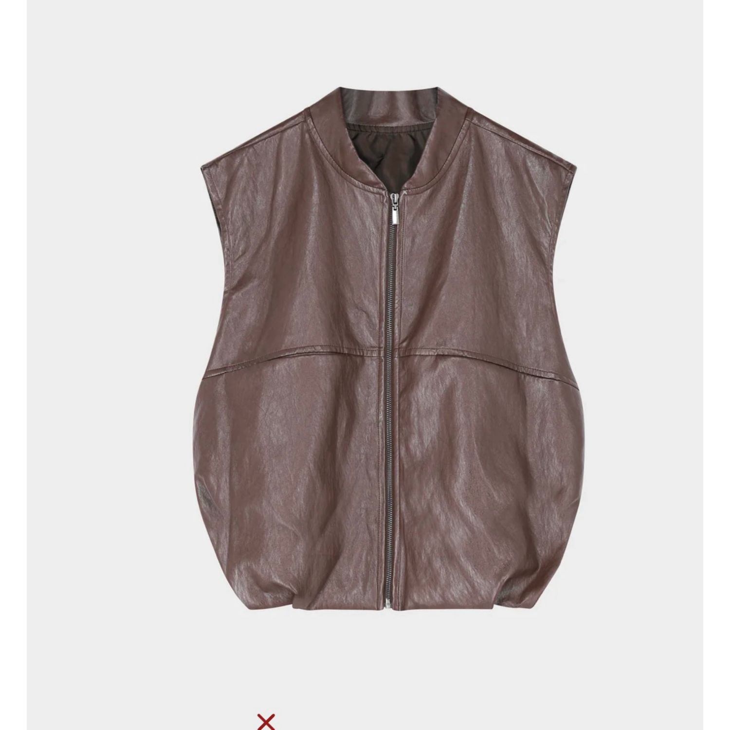Lombo vest leather marron